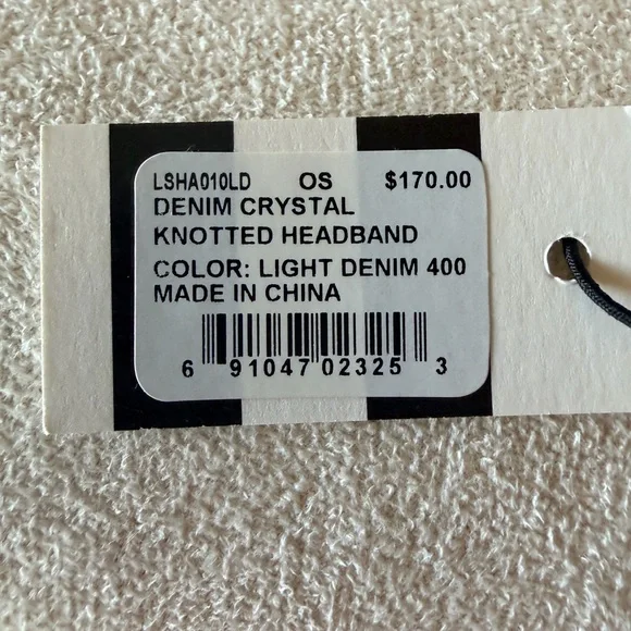 Lele Sadoughi Pink & Green Pearl-Studded Padded Headband - Picture 5 of 6